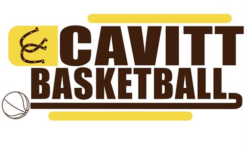 Logo of Cavitt Basketball with a basketball. 